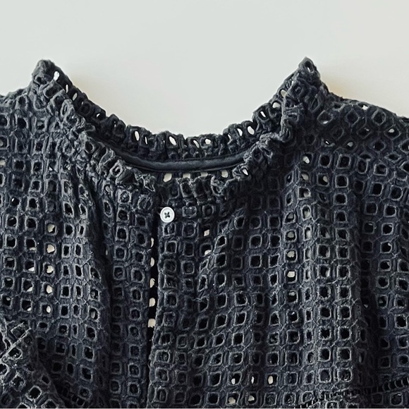 Point Sur Black Eyelet 3/4 Slv Top• 10 - Picture 5 of 8